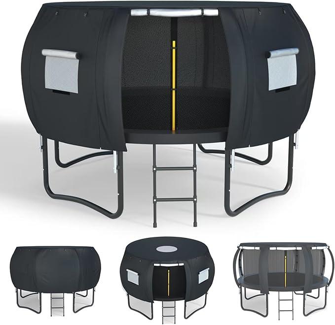 xcz Outdoor Trampoline Cover. Trampoline Tent. Compatible with Most Circular Trampolines, Heavy-Duty Oxford Fabric, Waterproof/UV-Resistant. Full Coverage, only Cover
