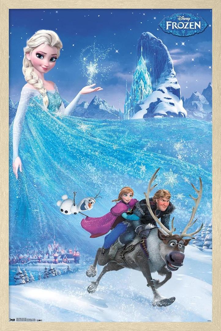 Trends International Disney Frozen - Adventure One Sheet Wall Poster, 22.4L x 14.7W, Blonde Framed Version