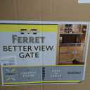 BeeNbkks Clear Ferret Gate, Small Pet Barrier for Doorways Hallways Stairs Kitchen, Pressure Mounted Safety Pet Gate for Small Dogs Cats, Fit 22" to 39" Wide Opening, 24" Tall Step Over, Indoor Use