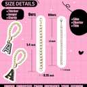 Straw Covers for Stanley Cup Accessories: Black Decorations for Stanley 30 oz & 40 oz Tumbler with Handle, Bling Letter Charms and Flower Silicone Straw Cap Topper, Trendy Stuff for Teen Girls & Women