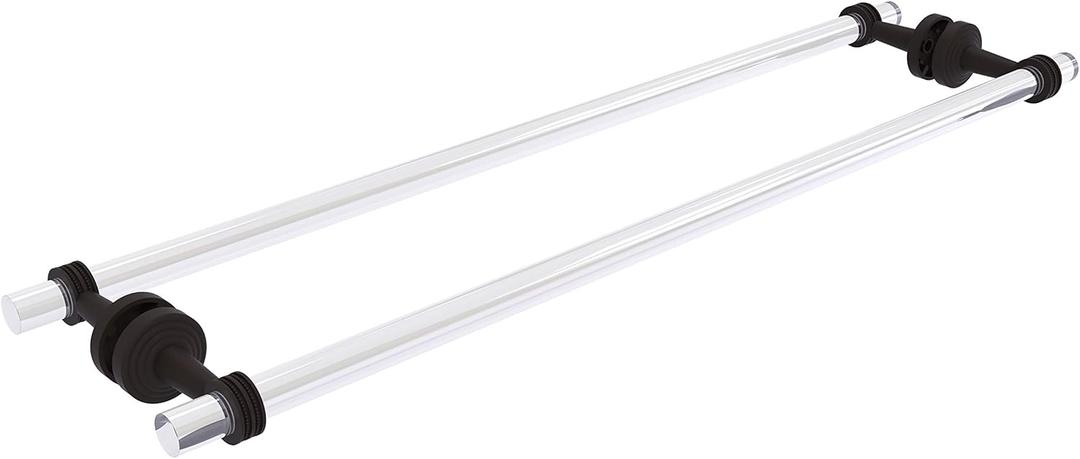 Allied Brass PB-41D-BB-30 Pacific Beach Collection 30 Inch Back Dotted Accents Shower Door Towel Bar, Oil Rubbed Bronze