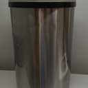 iTouchless 50 Liter / 13 Gallon Kitchen Trash Can with Lid & Deodorizer  Motion Sensor Semi-Round Stainless Steel Garbage Bin for Home, Office, or Garage  Slim, Wide Opening Large Capacity Design (Mist Silver, Black)