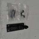 Renovators Supply Manufacturing Door Lock Latch 3.8 in. Black Wrought Iron Pig Tail Tip Styled Slide Bolt Latch with Mounting Hardware (Pack of 1)