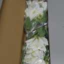 4 Bundles Artificial Tiger Lily Silk Flowers Faux Fake Lilies Plants for Wedding Bouquet Home Party Indoor Table Hotel Office Vases Floral Arrangements Outdoor Garden Decor (White)