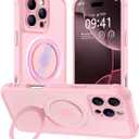 MOCCA Design for iPhone 16 Pro Case with Magnetic Invisible Stand [Full Camera Protection] [Compatible with Magsafe] Military Drop Shockproof Translucent Matte Phone Case Cover 6.3", Pink