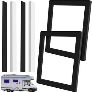BBTO 2 Set 14" x 14" Rv Roof Air Conditioner Gasket Rv A/c Gasket Seal Kit A/c Seal Replacement Self Adhesive Picture Frame Gaskets and Waterproof Compression Self Adhesive Leveling Pads