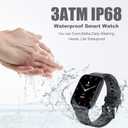 Smart Watch for Men Women Compatible with iPhone Samsung Android Phone 1.69 inch Full Touch Screen IP68 Waterproof Bluetooh Fitness Tracker Heart Rate/Sleep Monitor (Black)