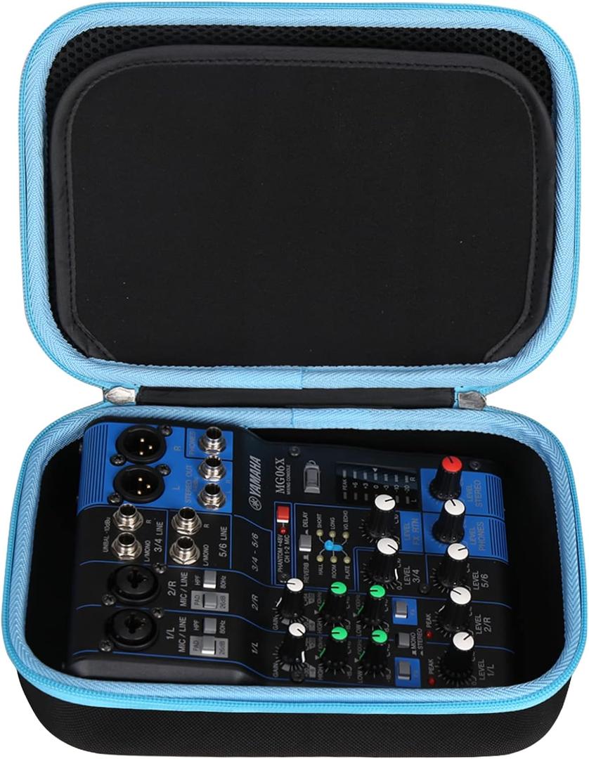 Tourmate Hard Storage Case Compatible for YAMAHA MG06X/MG06 6-Input/AG03/AG03 MK 2/AG06MK 2 Stereo Mixer, Protective Hard Shell Carrying Bag(CASE ONLY)