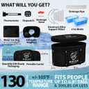 XL Oval Ice Bath Tub for Athletes with Cover by Brisk Bear - Extra Large Cold Plunge Tub for Recovery - Ice Tub with Digital Timer, Thermometer & Reusable Ice Molds - Cold Plunge to Soothe Muscles