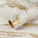 VEELIKE Luxurious Matte Marble Countertop Contact Paper Waterproof Counter Top Peel and Stick Beige Gold Marble Contact Paper for Countertops 24''x354'' Self Adhesive Countertop Wallpaper for Kitchen