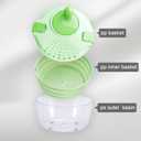 Salad & Lettuce Spinner,Large 4.2L - Quick Dry Fruit & Vegetable Washer with Locking Lid,Ergonomic Handle,BPA-Free (Green),Easy for Salads and Faster Food Prep