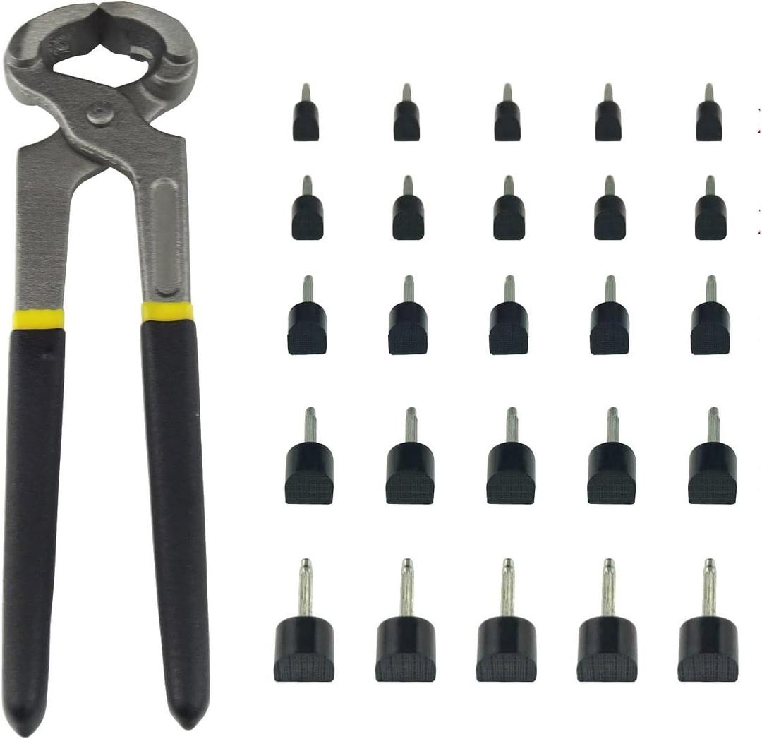 2 x 30 Pairs High Heel Tips Replacement Shoes Repair Caps, Women's High Heel Shoes Replacement Tips Pin kit with Stiletto Remove Pliers(5 Different Sizes of Dowels Repair Pins 8/9/10/11/12 mm)