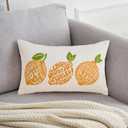 TAJWE Summer Throw Pillow Cover 12x20 Inch Yellow Lemon Saying Embroidery Pillow Case Farmhouse Seasonal Holiday Decorative Cushion Cover for Sofa Couch Home Decoration