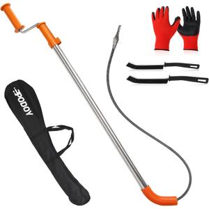 Toilet Auger 3FT - 59787 Model K-3 Toilet Snake Drain Clog Remover Tool for Unclogging, Closet Auger 3 FEET for Use Manually, No Plumber Needed for Heavy Toilet Blockages