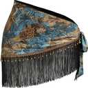 MakeMeChic Women's Wrap Fringe Skirt Beach Cover Up Low Waisted Tie Side Boho Swim Suit