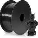 Petg Filament 1.75,Toughness Enhanced Black Petg Vacuum Sealed,3kg Spool Adhere Well Tangle-Free 3D Printing Filament,Dimensional Accuracy 1.75mm 0.02mm Fit Most FDM Printer
