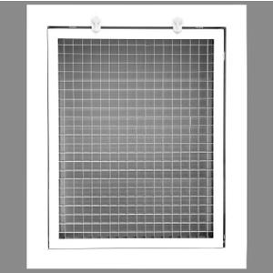 HVAC Premium 16" x 16" Cube Core Eggcrate Return Air Filter Grille for 1" Filter - Aluminum - White [Outer Dimensions: 17.75 X 17.75]