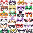 Max Fun 24Pcs Halloween Party Glasses Bulk Glitter Party Glasses for Kids Halloween Party Favors Halloween Party Supplies Decorations