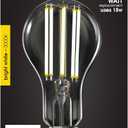 Feit Electric A21 LED Filament Light Bulb, 150W Equivalent, 2605 Lumens, Bright White 3000K, Dimmable, E26 Base, Clear Glass Decorative Vintage Style, 15,000-Hour Lifetime, OM150DM/CL/830/FIL