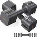 FEIERDUN DB3 5-in-1 Adjustable Dumbbell Set of 2, 12LBS/20LBS Hand Weights for Women, Men, 1s-Adjust Dual-Stable Dumbbell Set for Women Home Gym & Outdoor