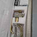 KINGO HOME Gold Bathroom Faucet, Brushed Gold Faucets Bathroom 3 Hole 8inch Widespread Waterfall 2 Handle Brass Faucets Bath Sink Vanity Faucet with Pop Up Drain and Supply Lines