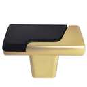 Smaxcn 6 Pack Black and Gold Drawer Knobs, Quality 1.5 Inch Handle Pull for Cabinet, Dresser and Closets