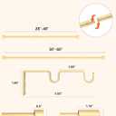 Double Curtain Rods for Windows 28 to 48, 5/8 inch Adjustable Double Curtain Rod, Easy to Install, Suitable for Living Rooms, Bedrooms, Outdoors, Gold