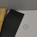 VEVOR 1.6" Rise Cuttable Threshold Ramp for Doorways, 35.4" Wide Natural Rubber Wheelchair Ramp, Non-Slip Solid Rubber Ramp with Double-Sided Tape for Doorways,Driveways,Bathroom,Smooth Tile