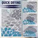 Teenyyou 1 Pcs 26" x 18" Dryer Top Protector Mat, Washer and Dryer Topper, Non Slip Waterproof Machine Cover Dust Proof Quick Drying Topper Pad for Laundry and Kitchen (Bloom Blue)