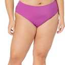 Amazon Essentials Women's High Waist High Leg Bikini Bottom (Medium, Violet)