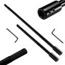 Drill Bit Extension Set, 18'' & 12'' Extension Bit Set for 3/8" Hex Shank, Forstner Bit Extension for 10.5" & 16.25" Drilling Depth, Hole Saw Extension with Hex Key for Cabinetry, Furniture Making