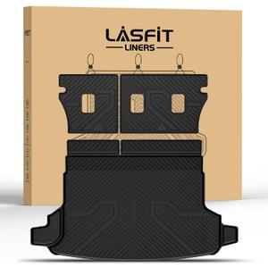 LASFIT Cargo Mat & Backrest Mat for Subaru Forester 2025-2026 (Not Fit Hybrid & Wilderness), All Weather TPE Custom Fit Easy Clean Trunk Mat for Forester 2025 2026 Car Cagro Liners,Black