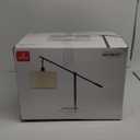 GLOBE Electric 67525 Avellino 66" Floor Lamp, Matte Black, White Linen Shade, Stepless Rotary Dimmer Switch on Socket