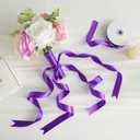 5 x MEEDEE Purple Ribbon 1 Inch Purple Satin Ribbon Lux Double Faced Satin Ribbons by 50 Yards Polyester Wrapping Ribbons for Crafts, Weddings, Flower Bouquet, Holiday Decorating
