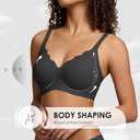 Seamless Wireless Bra for Women with Support - No Underwire Full Coverage Push Up Bras (M)