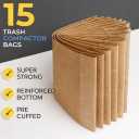 Trash Compactor Bags for Kitchen - 15 PACK - Pre-Cuffed, Super Strong & Heavy Duty Kitchen Trash Bags with Leak Proof Plastic Liner, Fits GE Model Compactors with Rectangular Containers, 
Unit Count	15 Count
Number of Items	15
Item Weight	1.94 kg
