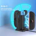 HEYSTOP Charging Dock Compatible with Nintendo Switch 2 Joy-Con, 4-Port Joycon Magnetic Charger Docking Station USB-C Charging LED Indicator for Switch 2 Controller Accessory