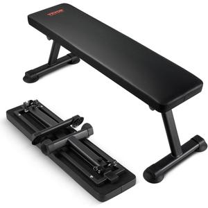 VEVOR Flat Weight Bench, Foldable Strength Training Bench, Utility Workout Bench for Full Body Workout, 1000 LBS Press Bench for Home Gym Exercise, for Multi-Purpose Weight Training and Ab Exercises
