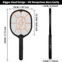 2-Pack Electric Fly Swatter, Black & Gray, AA Battery Operated Bug Zapper Racket for Indoor/Outdoor Use, Mosquito & Fly Killer, Handheld Insect Catcher