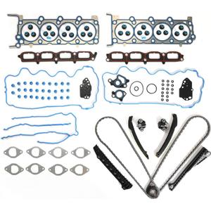 Timing Chain Cylinder Repair Kit 5.4L Fit for F150 2004-2006 5.4L, for F250/F350 Super Duty 05-06,Fit for Expedition-Auto 05-06 for Navigator 05-06 Car Engine Components with Head Gasket Set