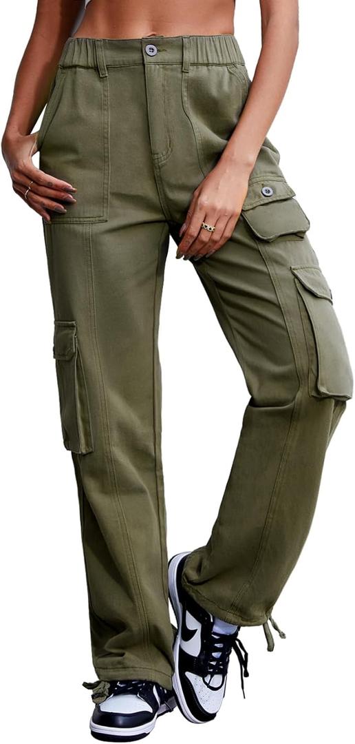 Casei  Women's Hiking Cargo Pants Joggers Cotton Casual Military Army Combat Work Pants with 7 Pocket, XS
