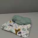 Yoofoss Pack and Play Sheets Fitted, Mini Crib Sheets 2-Pack for Pack N Play Mattress, Stretchy Playard Sheet, Soft and Breathable Green+Giraff