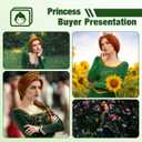 ColorGround Long Braided Reddish Brown Heat Resistant Costume Wig for Fiona Cosplay