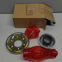 Hummingbird Feeder for Outdoors Hanging, 18 OZ Humming Birds Feeders with 6 Bee Guard Feeding Ports & Built-in Ant Moat, Easy to Clean, Durable Outdoor Garden Decor (Red 1 Pack-C)