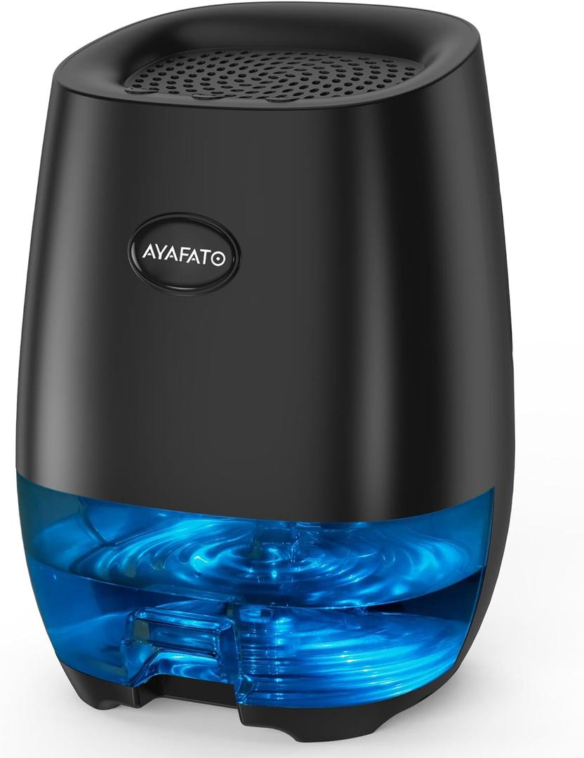 Dehumidifiers, 35OZ Dehumidifier, Small Dehumidifiers for Home, Bedroom, Bathroom, Mini dehumidifier with Auto Shut-off, 7 Colors Night Lights, Ultra Quiet for Closet RV Office (Square frustum)