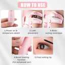 Pinkiou Heated Eyelash Curler for Women,Fast Heat up,Electric Eyelash Curler with Color-Changing Silicone Pad & Overlay Heating, USB-C Rechargeable,2 Temperature Control,Long-Lasting Lash Curler