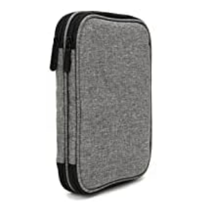 Knitting Needles Case Crochet Hooks Organizer Zipper Bag,Portable Travel Storage Pouch Bag for Carrying Circular Knitting Needles,Crochet Hooks,Knitting Accessories,Sewing Tools(Grey) (Gray)