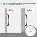 5 Inch Hole Centers Black Solid Zinc Alloy Cabinet Handles (6 Pack) - Vintage Kitchen Drawer Pulls & Dresser Pulls, Durable Cabinet Hardware