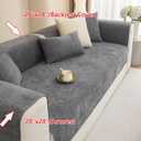 Chenille Couch Cover Waterproof, Dirt Resistant Sofa Covers,Washable and Non Slip Sofa Slipcovers for Living Room, BedroomDark Gray/36"x82"/4-Seater Sofa Cover