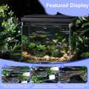 Artificial Rockery with Aquatic Plants for Aquarium Decoration - Easy-to-Clean Christmas Decoration for Betta Fish Tanks (1 Artificial Rockery, 4 Aquatic Plants)